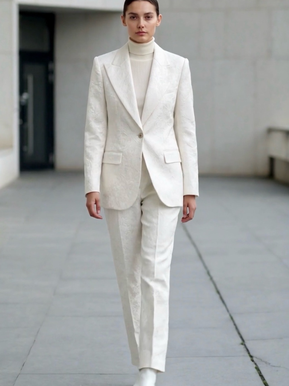 Dolce & Gabbana Satin white Jacket Interior with Tags